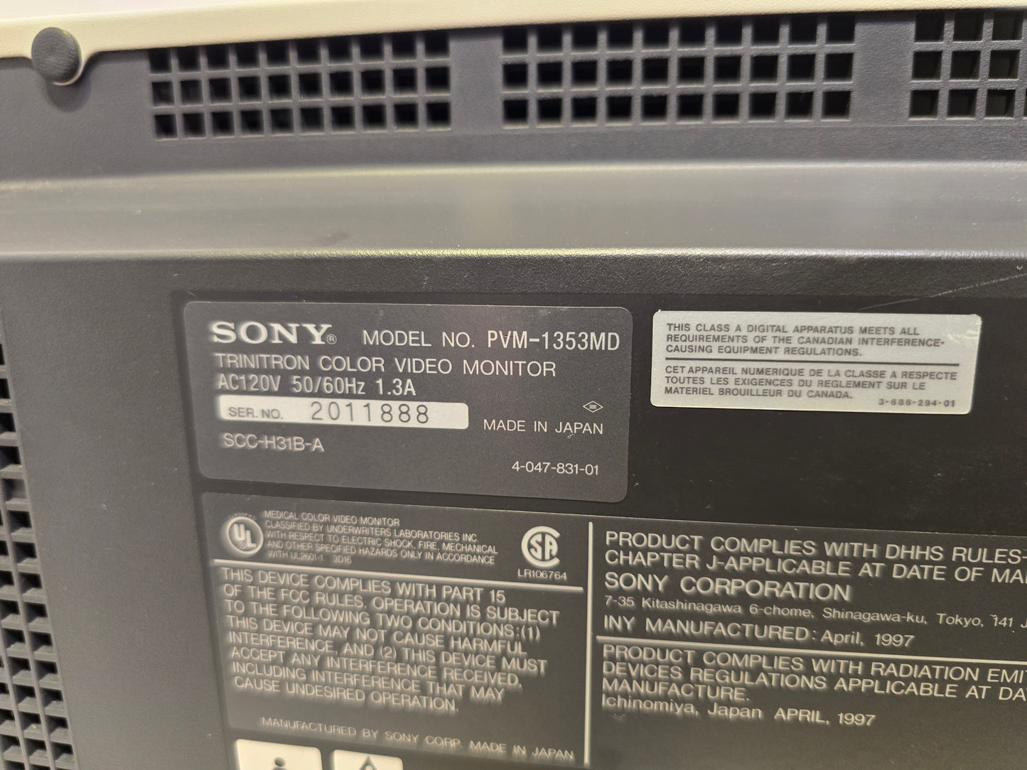 Sony PVM-1353MD